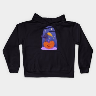 Crow and Pumpkin Kids Hoodie